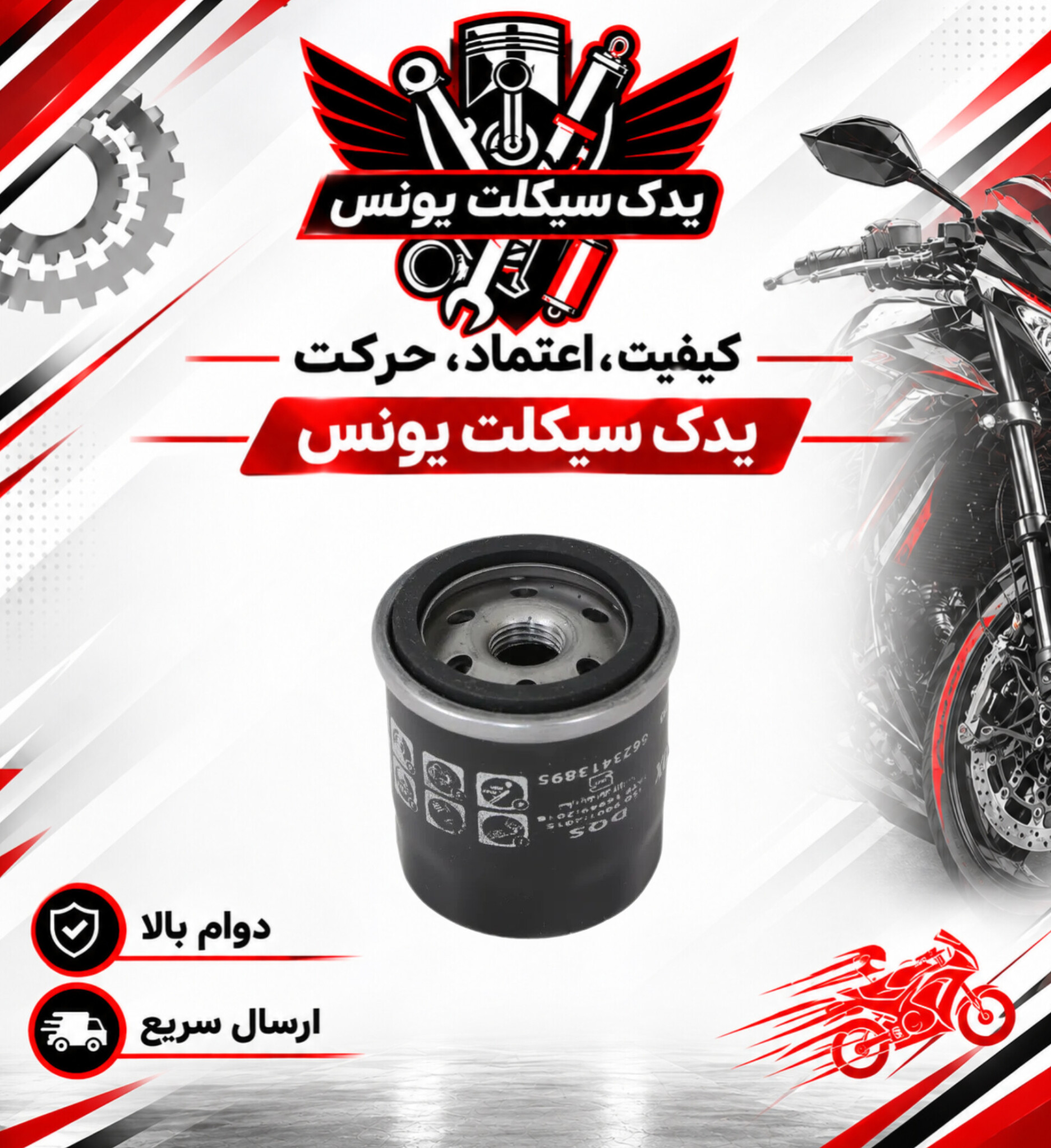 فیلتر روغن موتور سیکلت ایروکس اورجینال